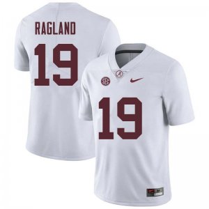 NCAA Men's Alabama Crimson Tide #19 Reggie Ragland Stitched College Nike Authentic White Football Jersey KD17U41TR